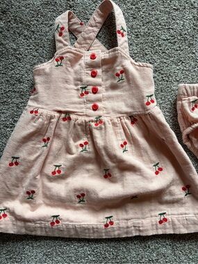 Hanna Andersson Pink Cherry Embroidered Dress